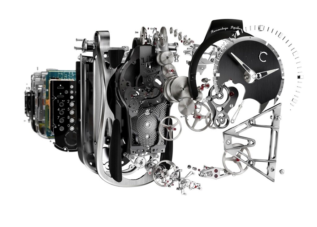 Эти часы со сложным часовым механизмом изготовлены из 700 деталей
